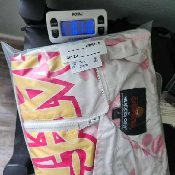 Members Only Garfield & Odie Paw Print Graphic Windbreaker Jacket Cartoon M - Picture 16 of 16